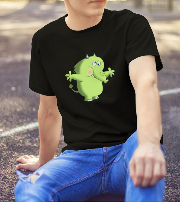 Mr Fred Green Monster Cartoon Character T-Shirt