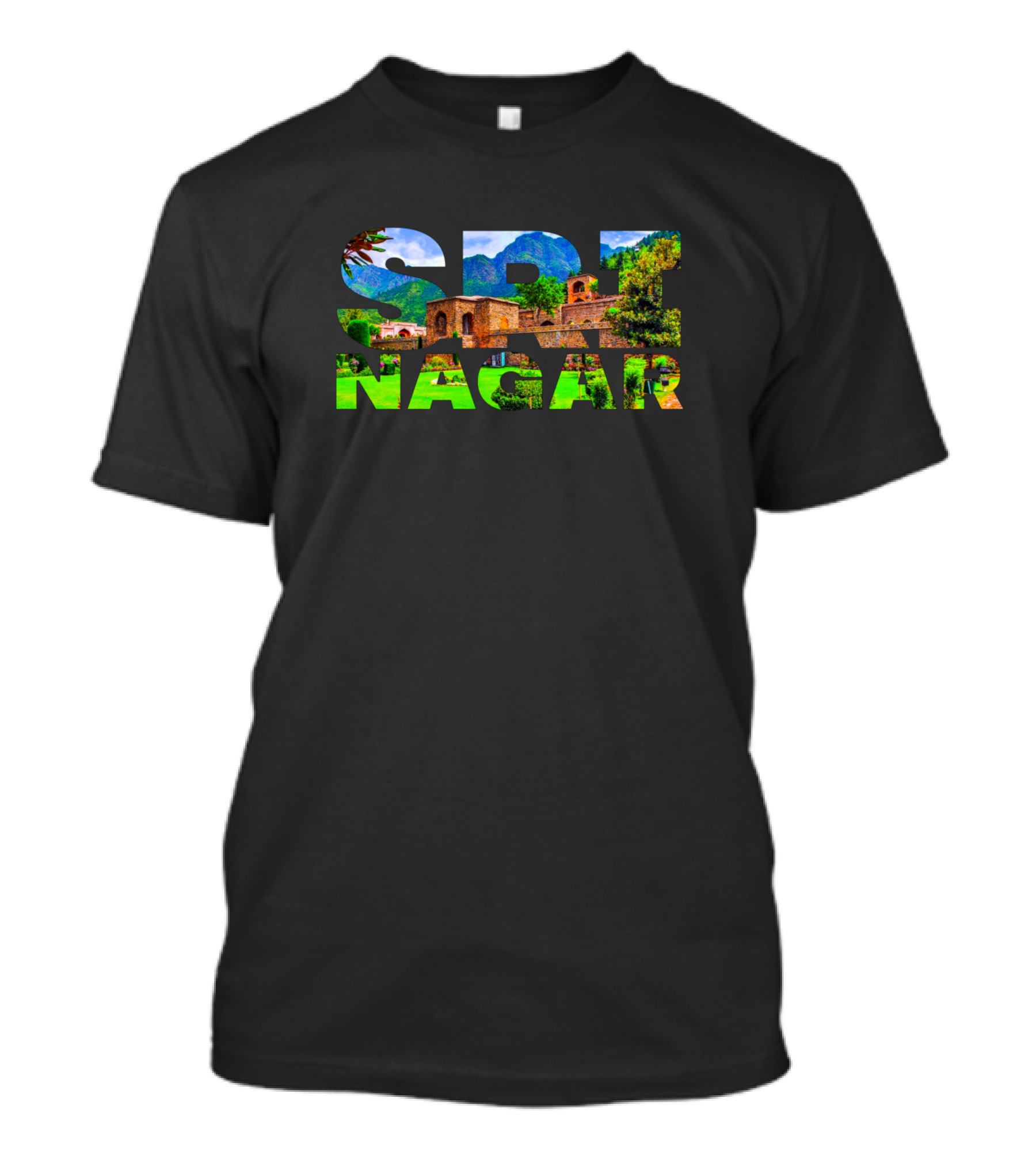 Srinagar Pari Mahal Jammu And Kashmir India Natural Beauty T-Shirt