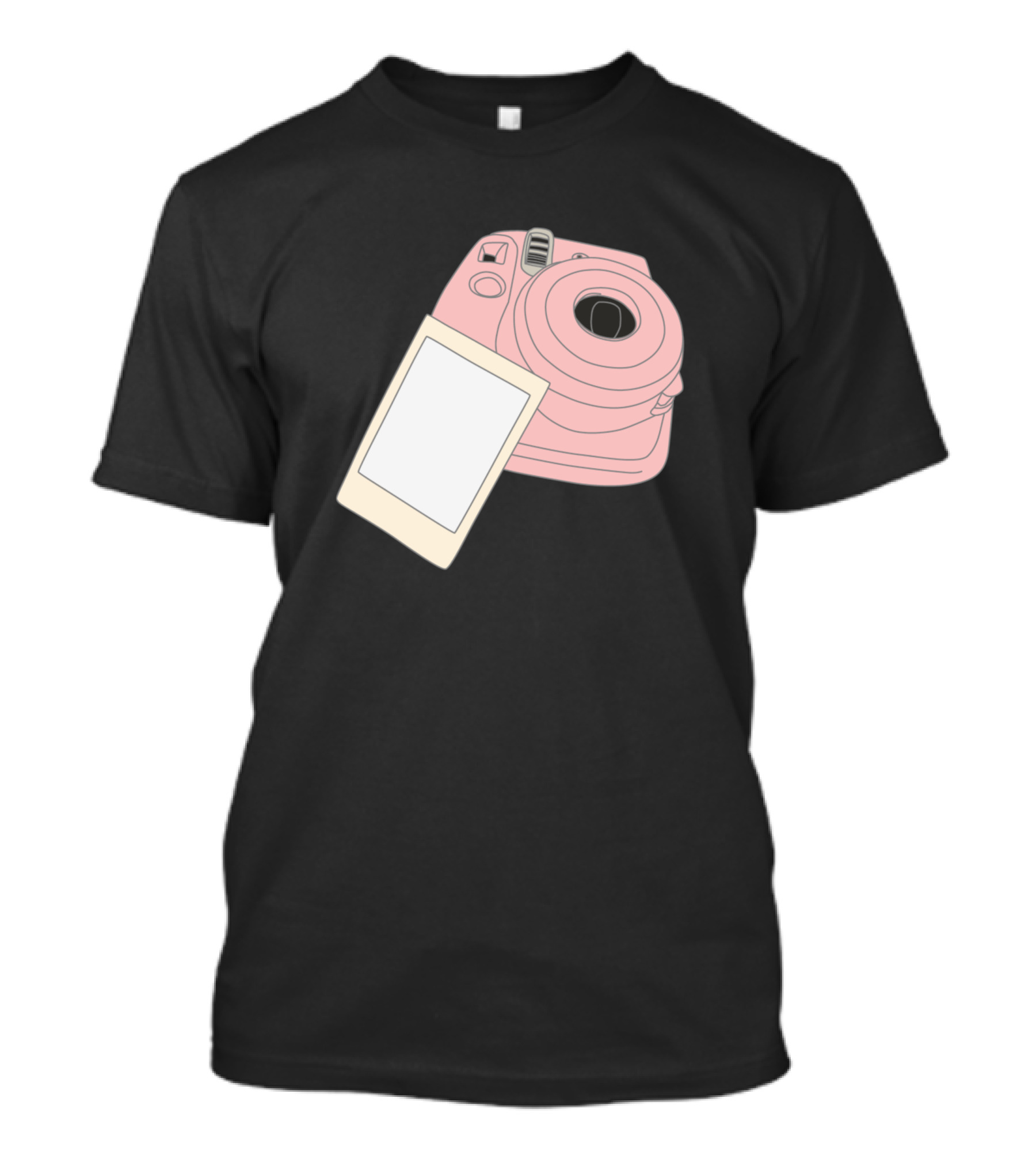 Pink Instant Camera With Blank Polaroid T-Shirt