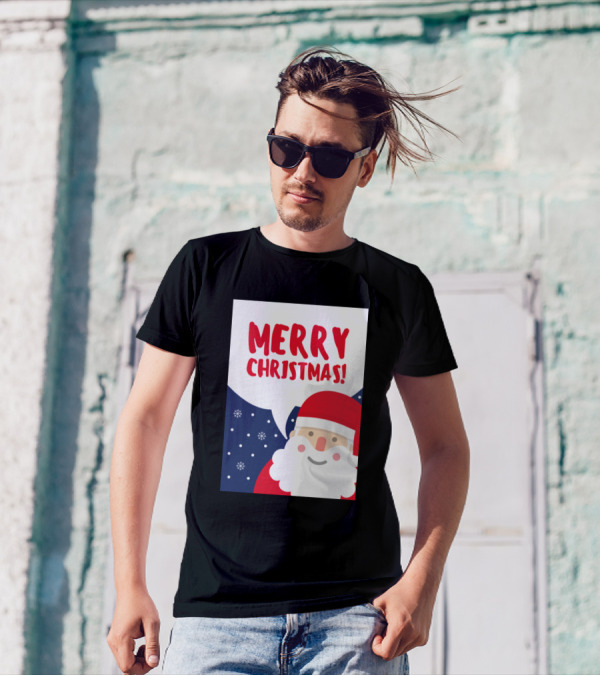 Merry Christmas Santa Snowflakes T-Shirt