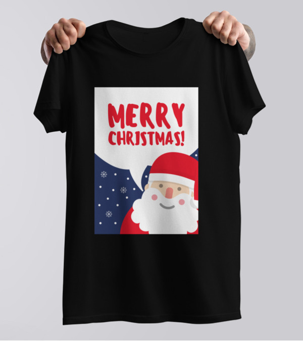 Merry Christmas Santa Snowflakes T-Shirt