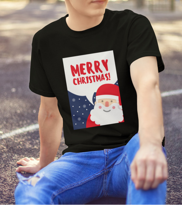 Merry Christmas Santa Snowflakes T-Shirt