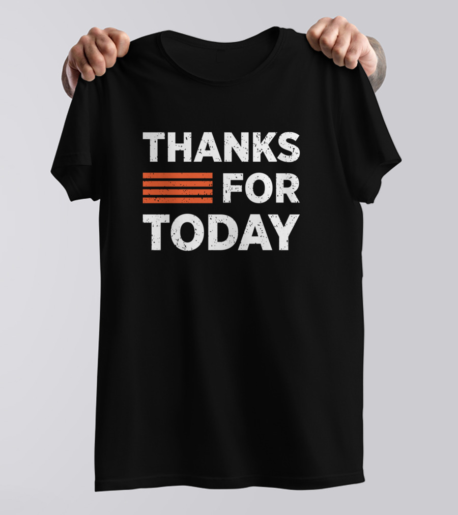 Thanks For Today Stack Orange Stripes T-Shirt
