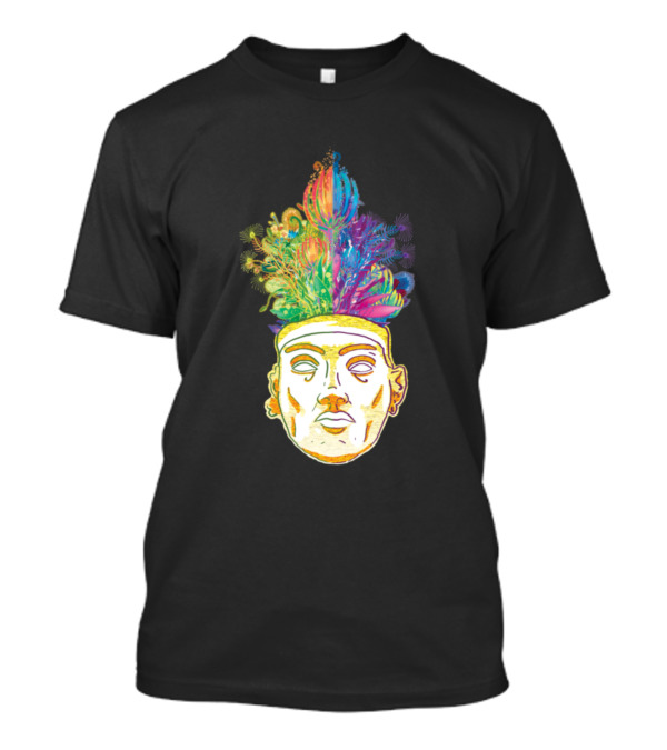 Unique Organic Hair Colorful Feathered Headpiece T-Shirt