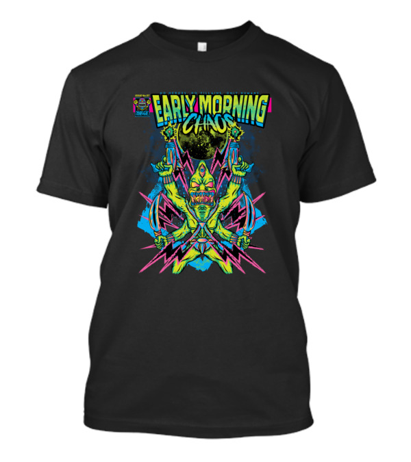 EARLY MORNING CHAOS Issue 1024 Neon Alien Creature T-Shirt