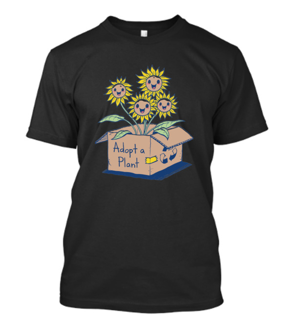 Adopt A Plant Happy Sunflower Box T-Shirt