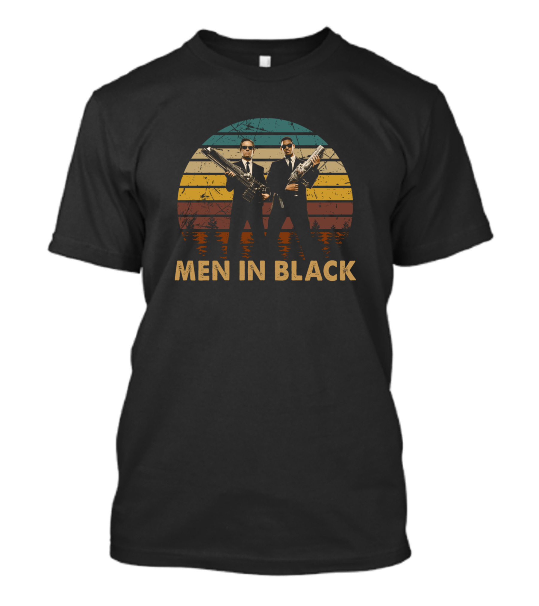 Men In Black Agent K And Agent J Retro Style Graphics T-Shirt
