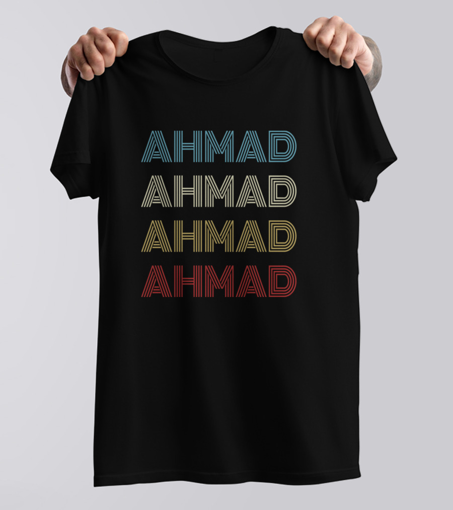 Ahmad Name Pride Retro T-Shirt