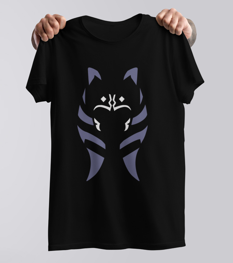 Ahsoka Tano Minimal Silhouette Design With Togruta Head-Tails Iconic T-Shirt