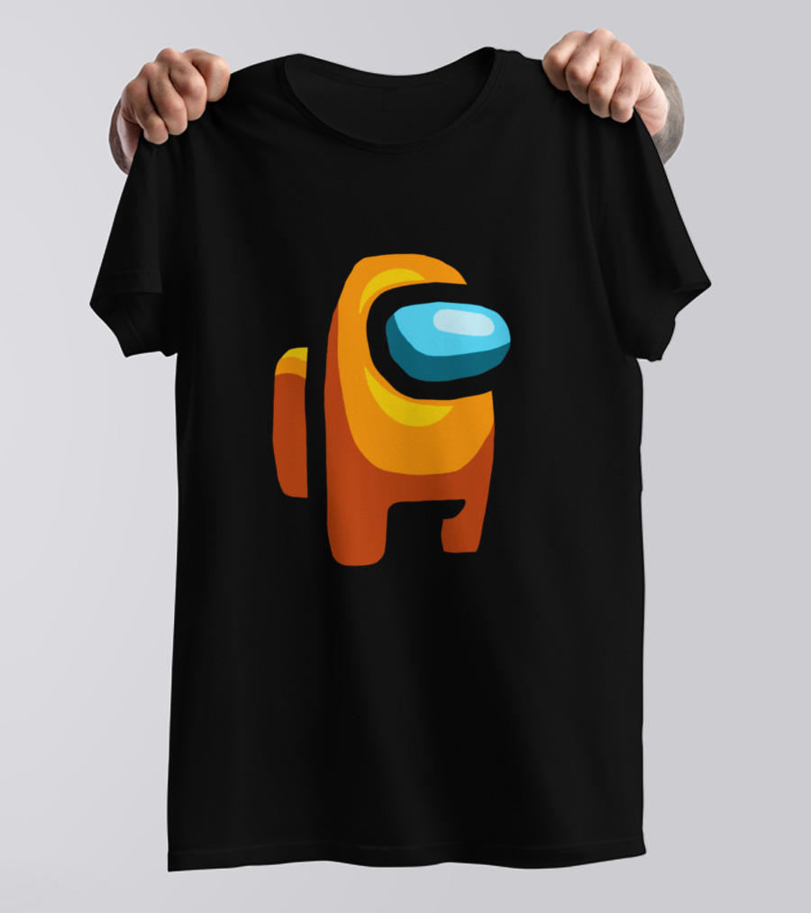 Among Us Orange Crewmate Character Gaming T-Shirt