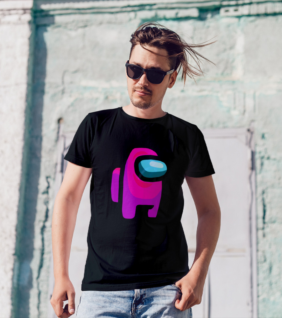 Among Us Pink Crewmate Icon T-Shirt