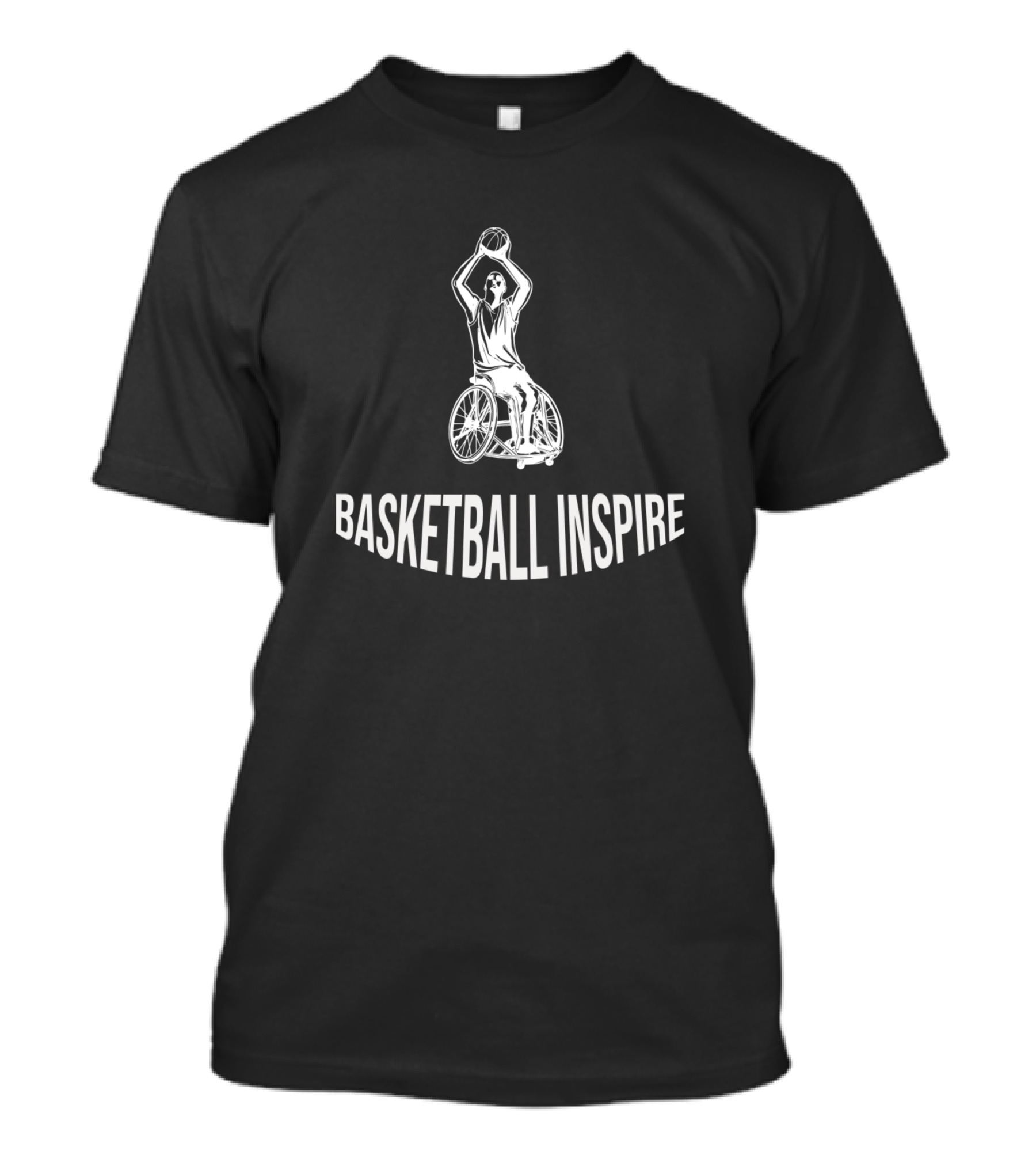 Wheelchair Basketball Athlete Basketball Inspire T-Shirt