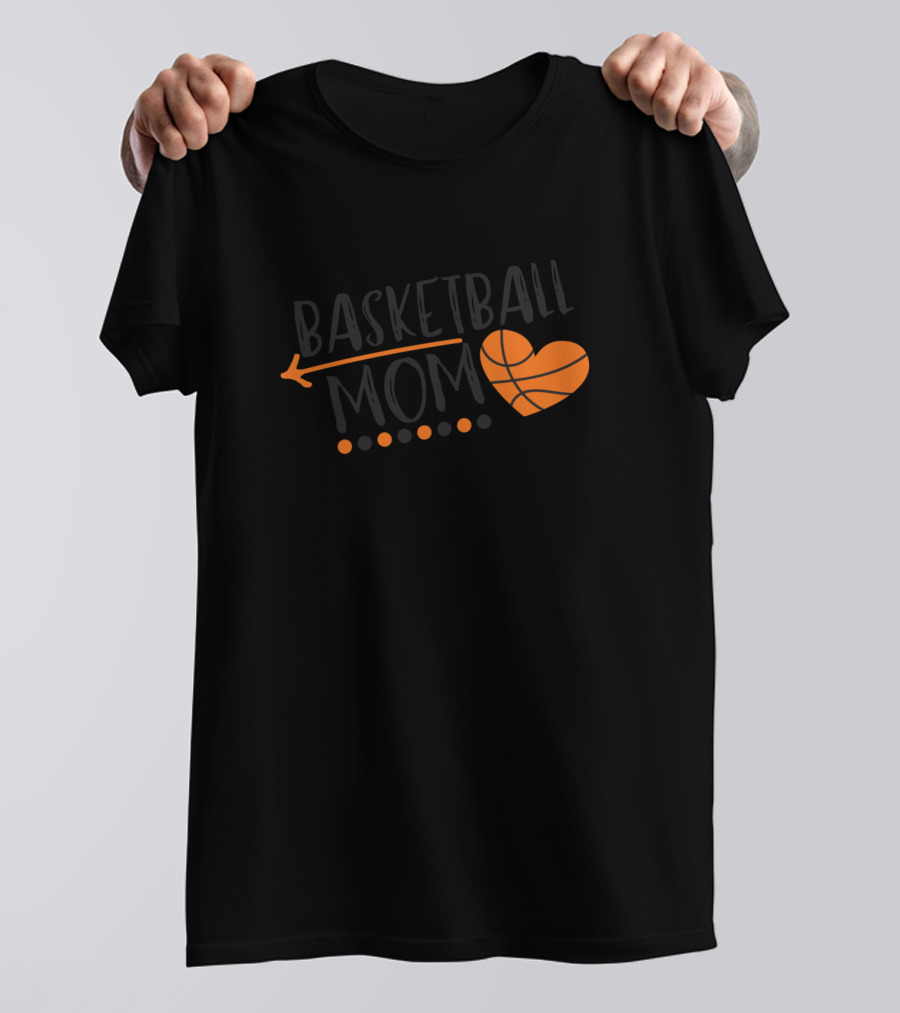 Basketball Mom Arrow Heart T-Shirt