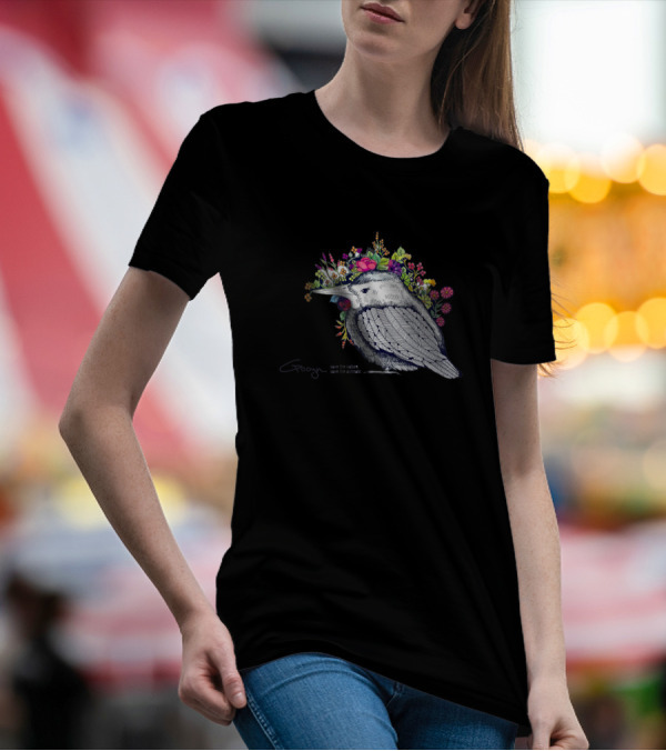 Take The Risk Rue The Chance Bird Flower T-Shirt