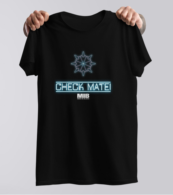 CHECK MATE MIB MEN IN BLACK NEON STAR T-Shirt
