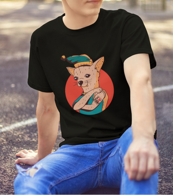 Chihuahua Elf Tattoo I Love Mom T-Shirt