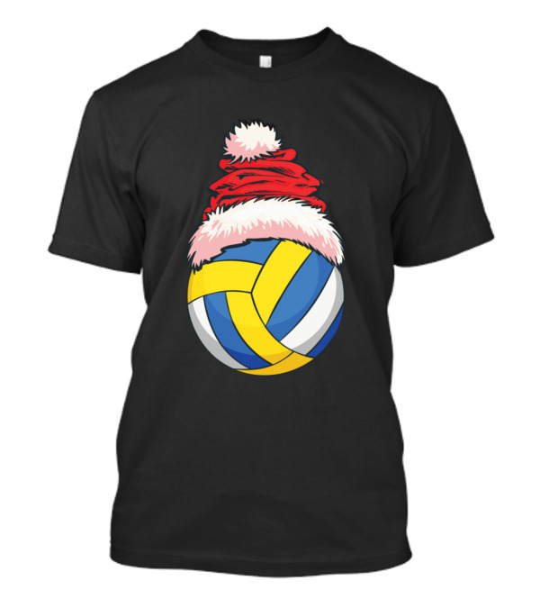 Christmas Volleyball Funny Sport Santa Hat T-Shirt