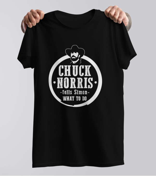Chuck Norris Tells Simon What To Do T-Shirt
