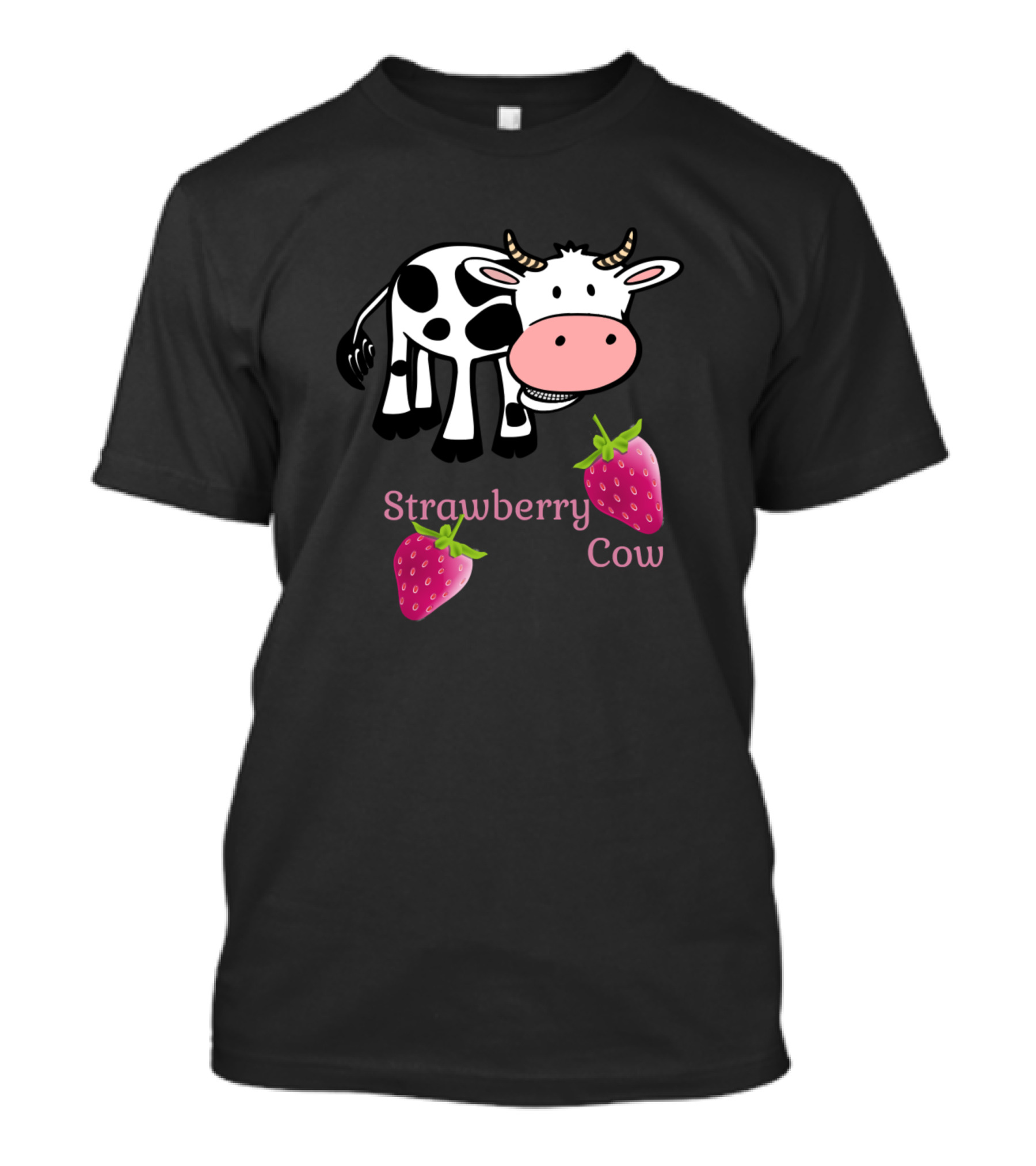 Strawberry Cow Pink Cute Cow Baby Cows T-Shirt