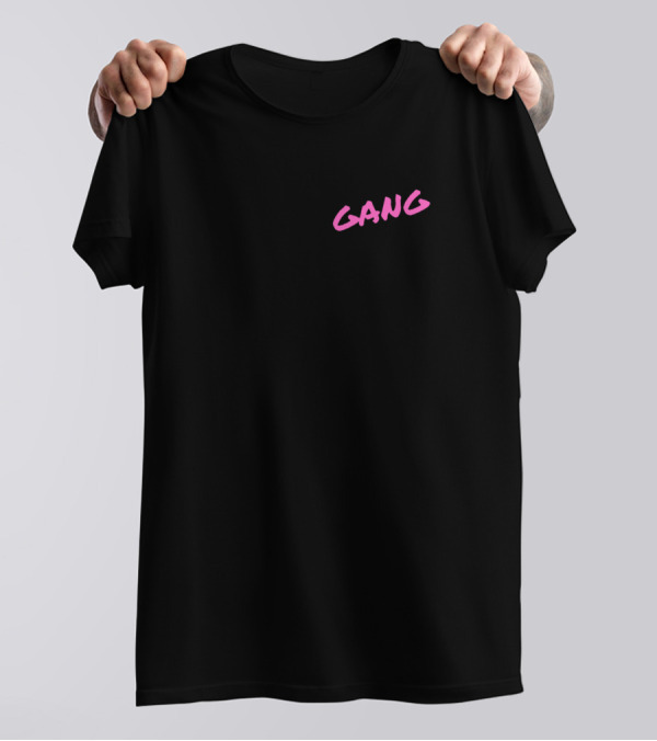 DaddyGang Hashtag Bold Concept In Black And Pink T-Shirt