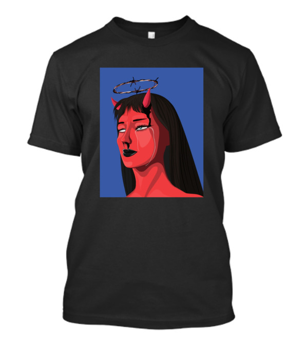 Devil In An Album Red Demon Woman With Barbed Halo T-Shirt