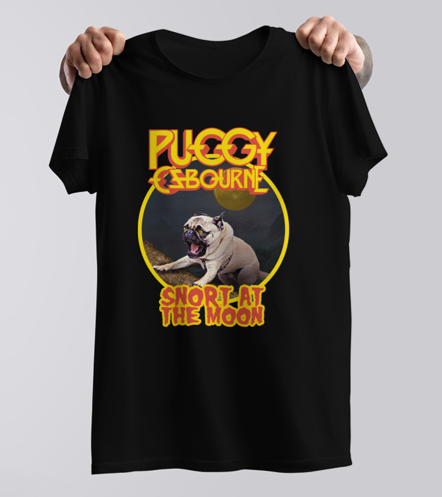 Puggy Osbourne Snort At The Moon T-Shirt