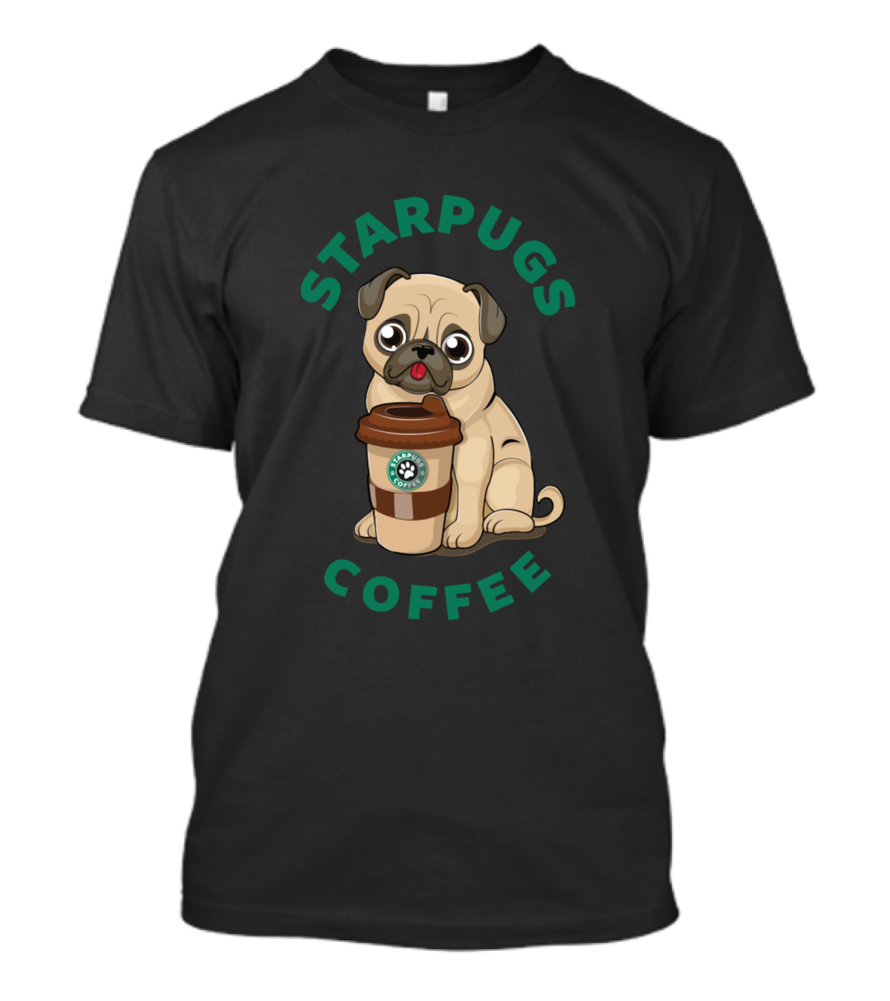 Starpugs Coffee Cafe De Pugs Dogs T-Shirt