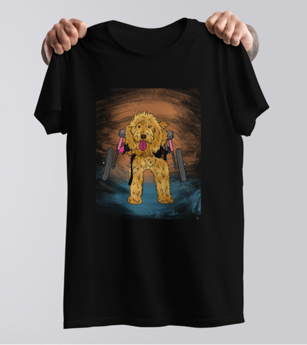 Dogs Tuli Doodle Wheelchair T-Shirt
