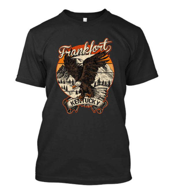 Frankfort Kentucky Bald Eagle Retro Vintage Aesthetic Nature Mountains T-Shirt