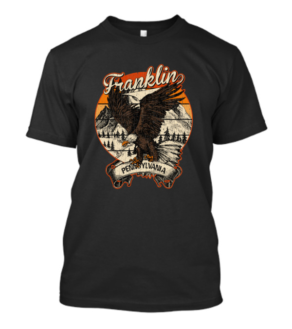 Franklin Pennsylvania Bald Eagle Vintage Retro T-Shirt