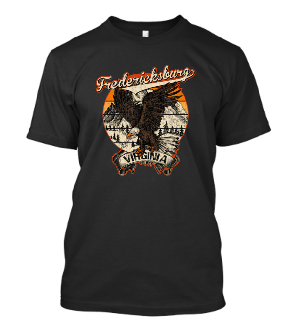 Fredericksburg Virginia Bald Eagle Mountains And Forest Scene T-Shirt