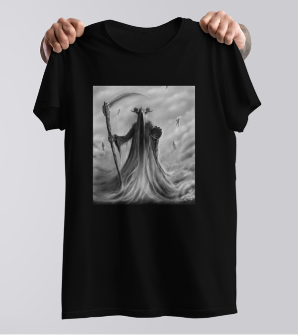 Grim Reaper Scythe Ghostly Figures T-Shirt