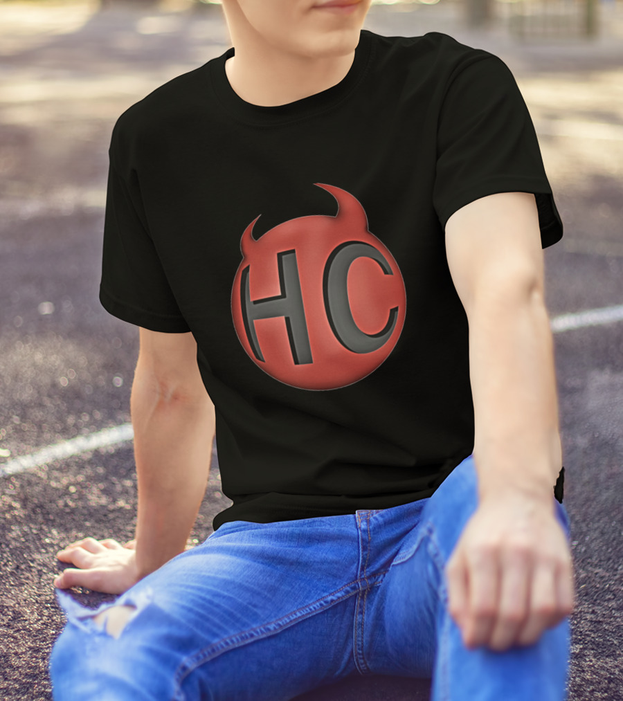 HC Harshlycritical Red Devil Emblem T-Shirt