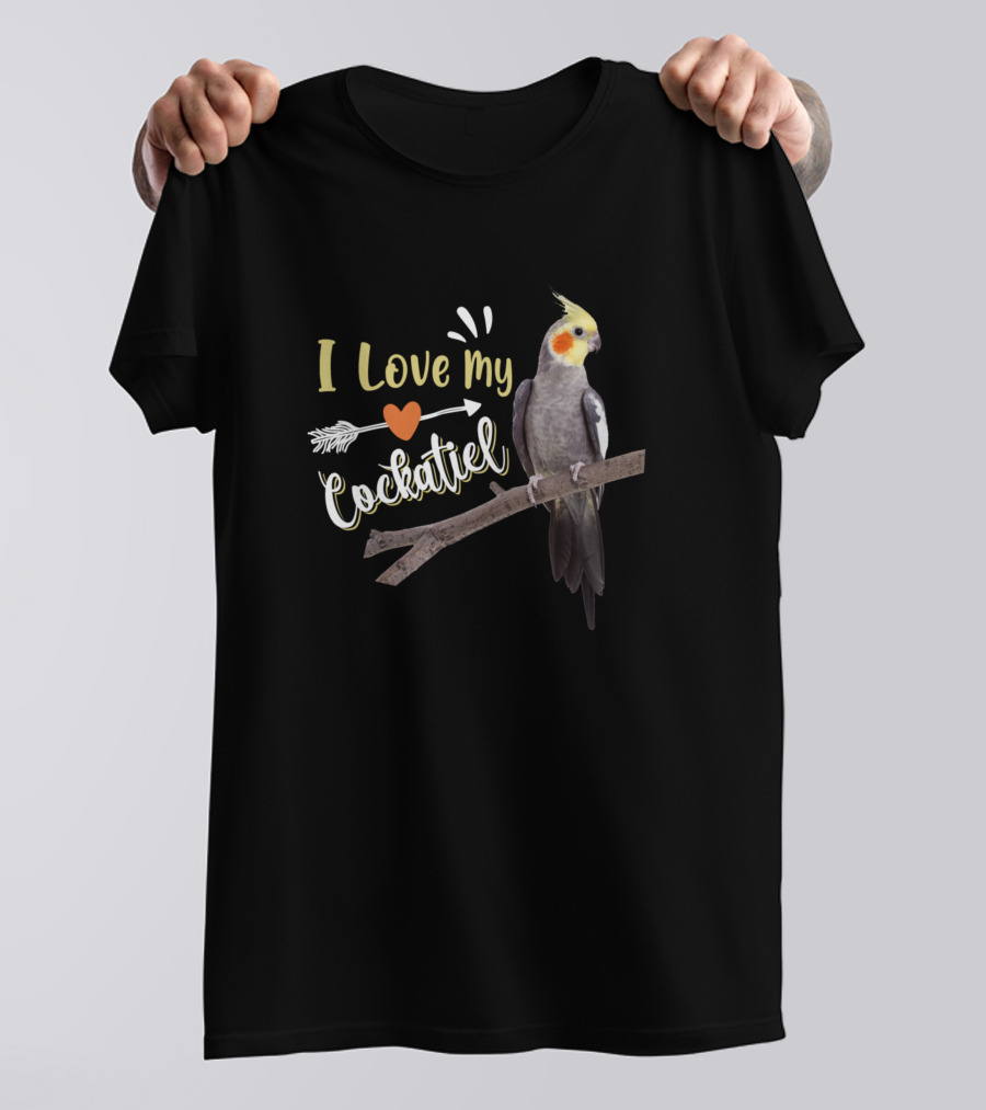 I Love My Cockatiel Funny Bird Lover Talon Animal Love T-Shirt