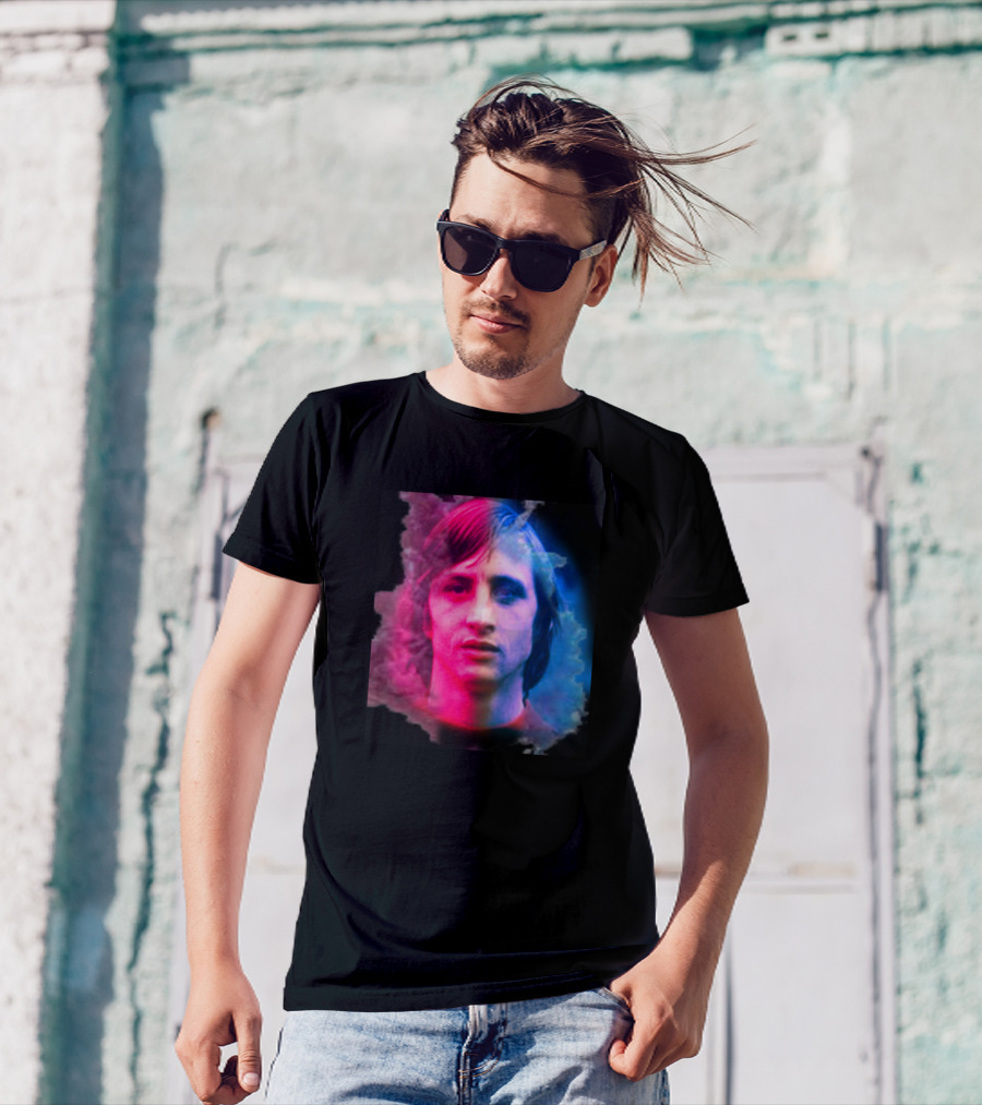 Johan Cruyff Iconic Portrait Neon T-Shirt