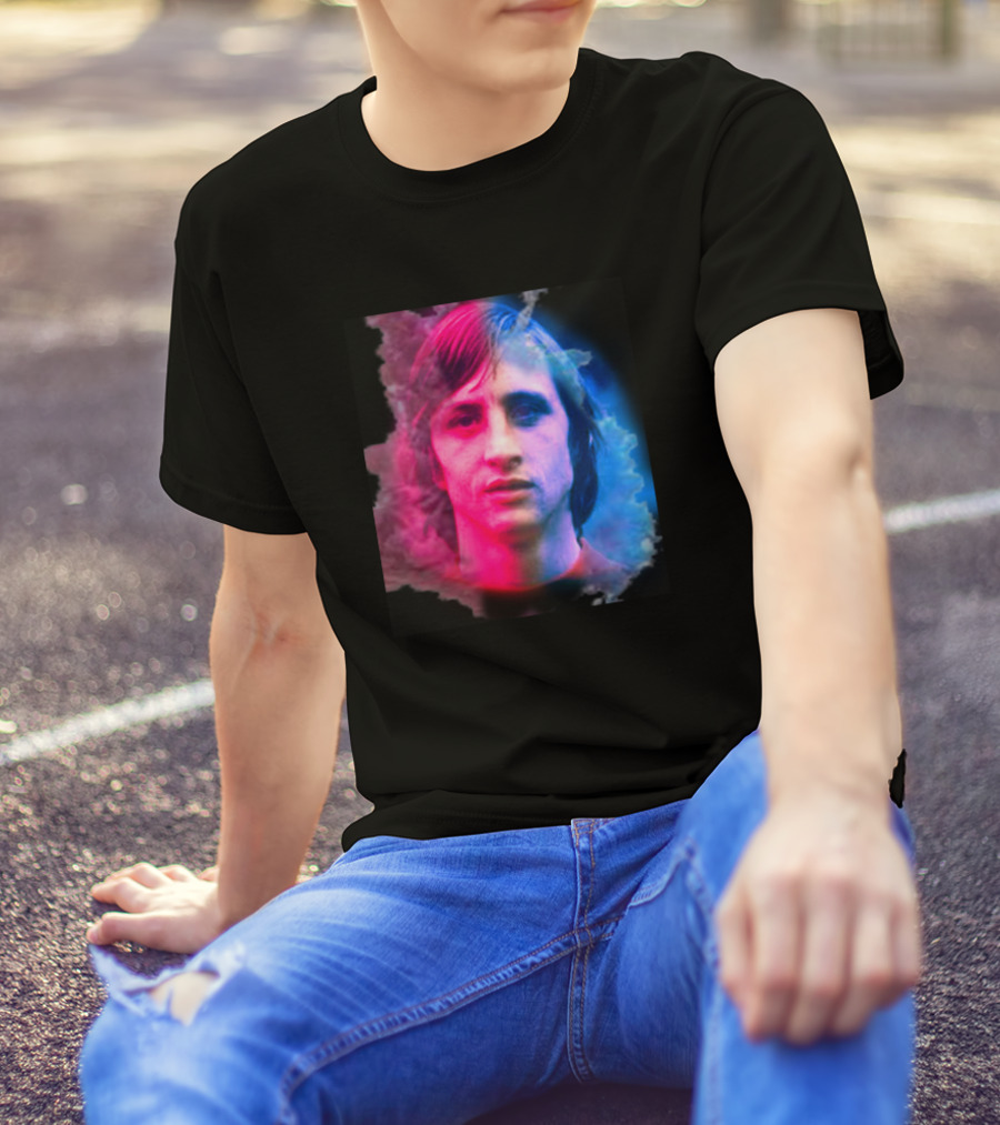 Johan Cruyff Iconic Portrait Neon T-Shirt