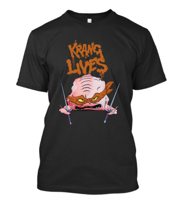 Krang Lives Ninja Turtle Villain With Weapons T-Shirt
