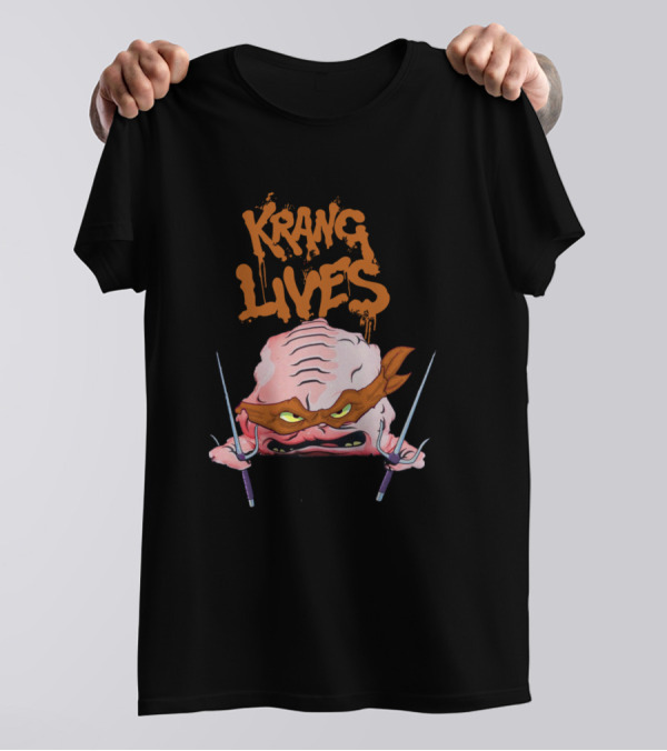 Krang Lives Ninja Turtle Villain With Weapons T-Shirt