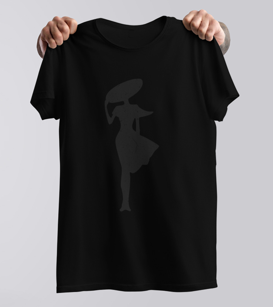 Lady In The Wind Silhouette Elegance In Motion T-Shirt