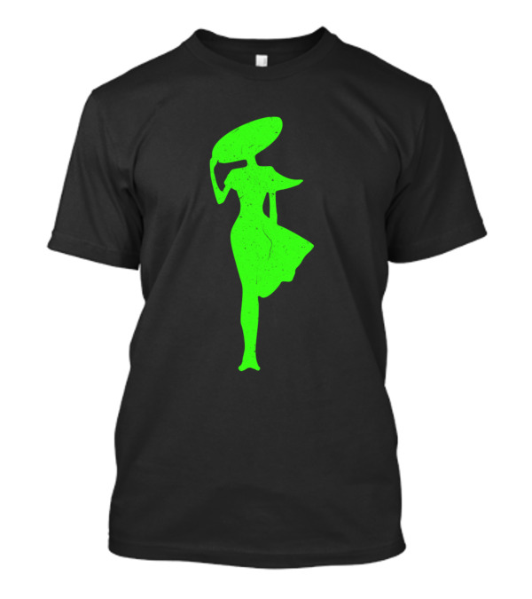 Lady In The Wind Green T-Shirt