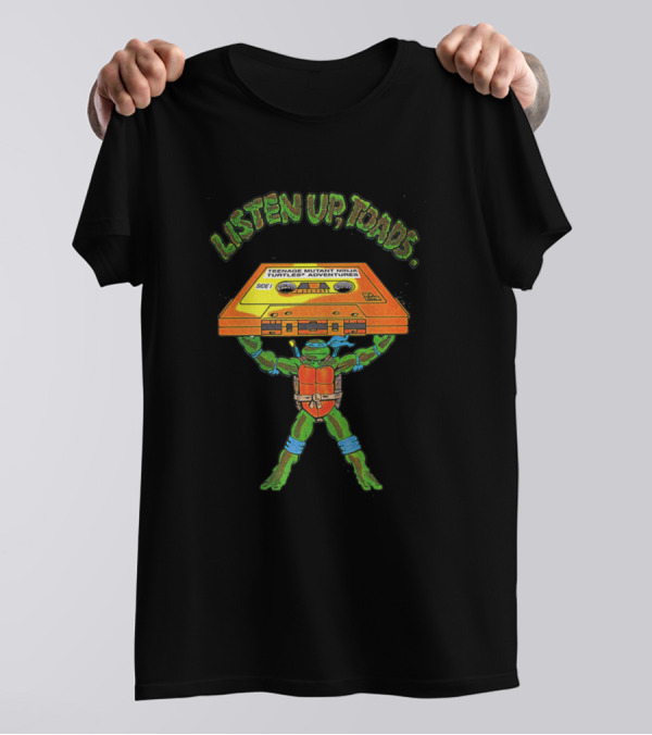 Listen Up Toads Teenage Mutant Ninja Turtles Adventures Cassette T-Shirt