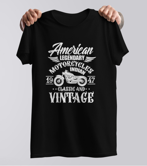 American Legendary Motorcycles Indian 1947 Classic And Vintage T-Shirt