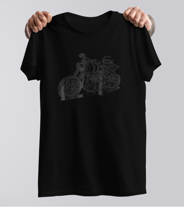 Mens Classic Motorcycle Cafe Racer Scrambler Heritage T-Shirt