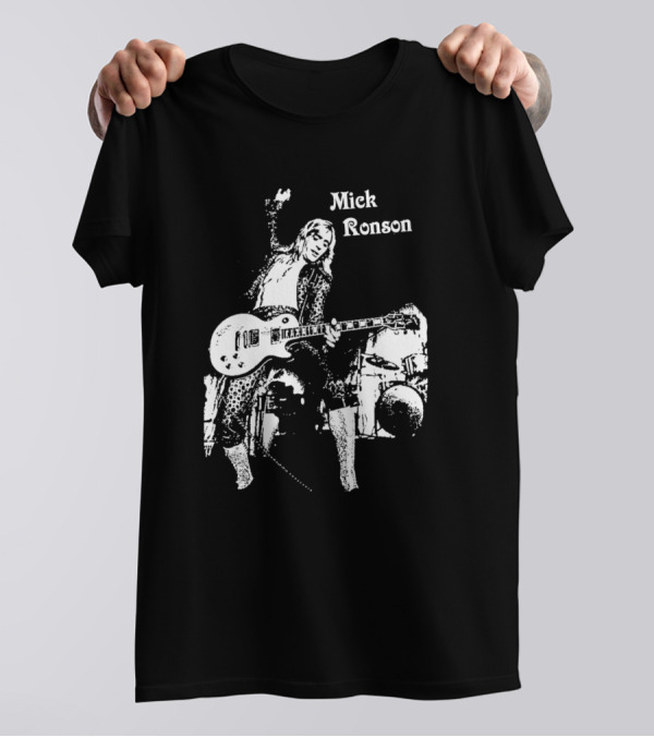 Mick Ronson Guitar Performance Iconic Rock T-Shirt