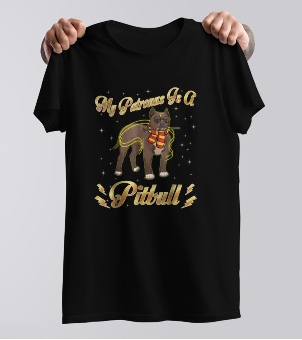 My Patronus Is A Pitbull Harry Dog Potter Gryffindor Scarf Magic T-Shirt
