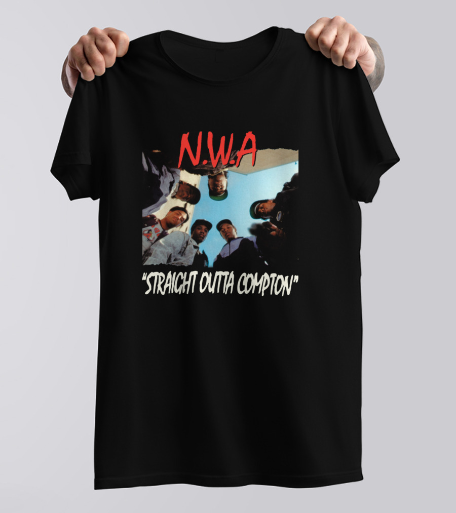 N.W.A Straight Outta Compton Album Cover Group Photo T-Shirt