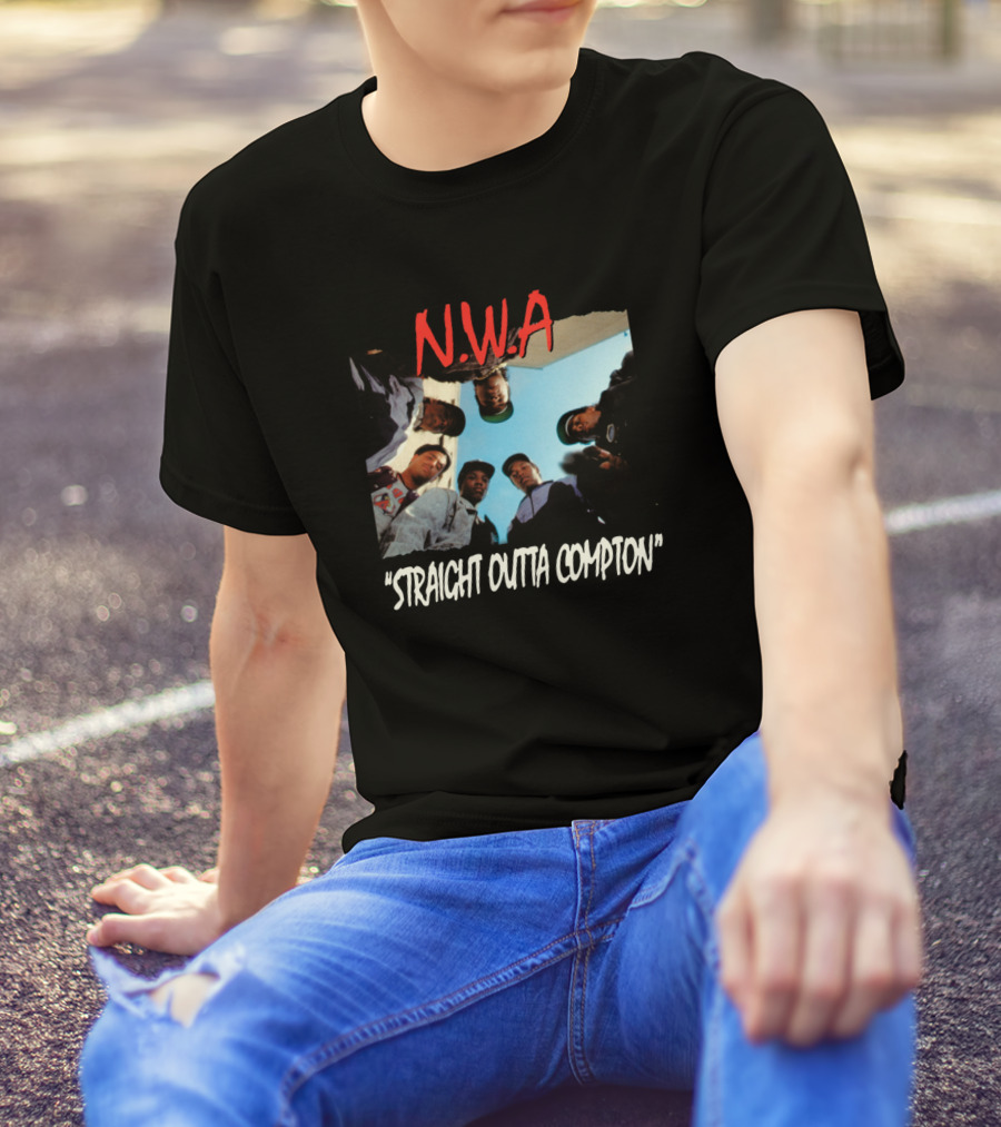 N.W.A Straight Outta Compton Album Cover Group Photo T-Shirt