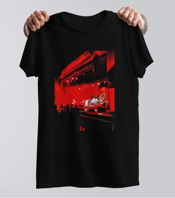 Red Stage Lights Live Concert On With The Show T-Shirt