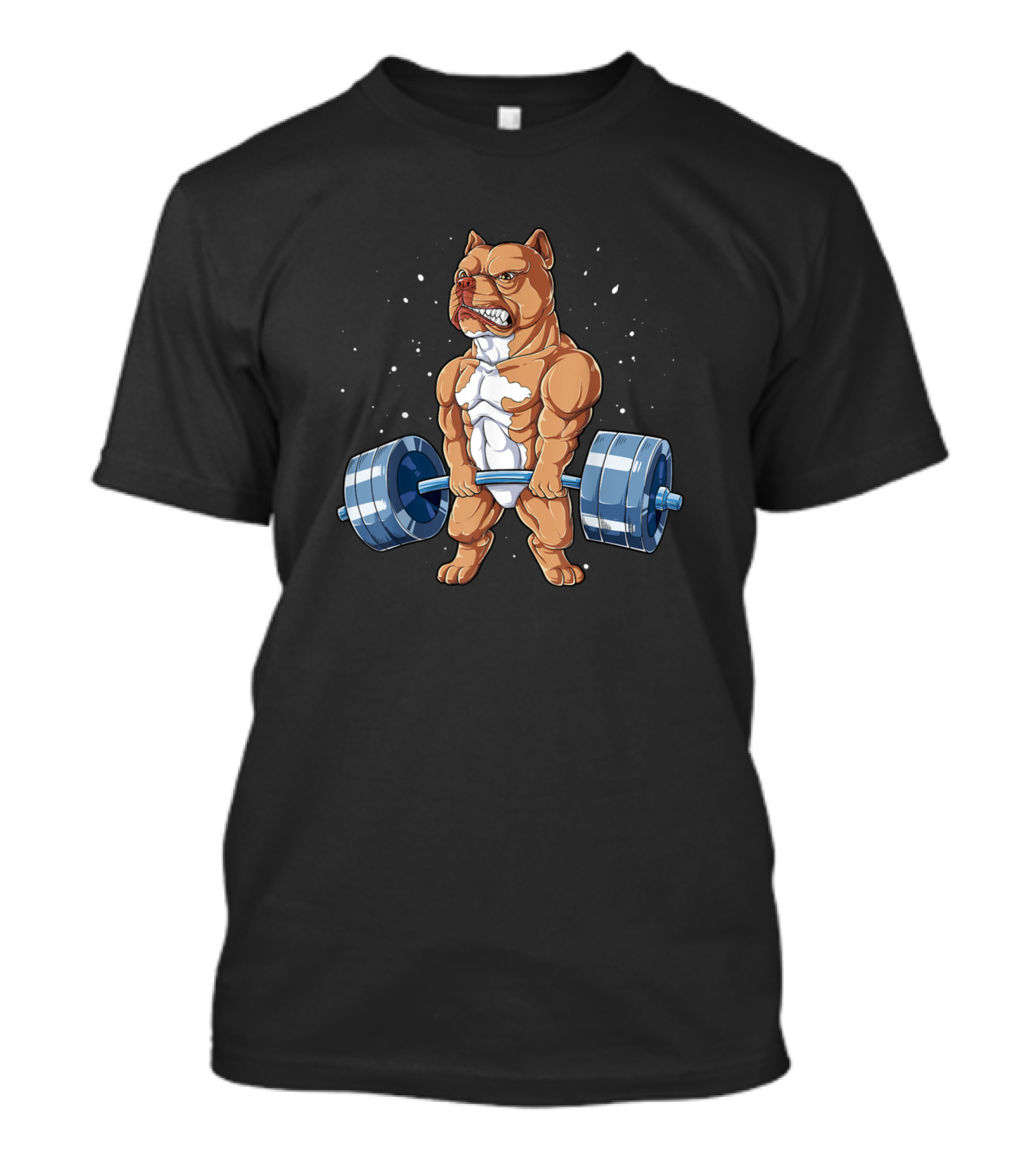 Pit Bull Deadlift Funny Fitness Weightlifting Men T-Shirt