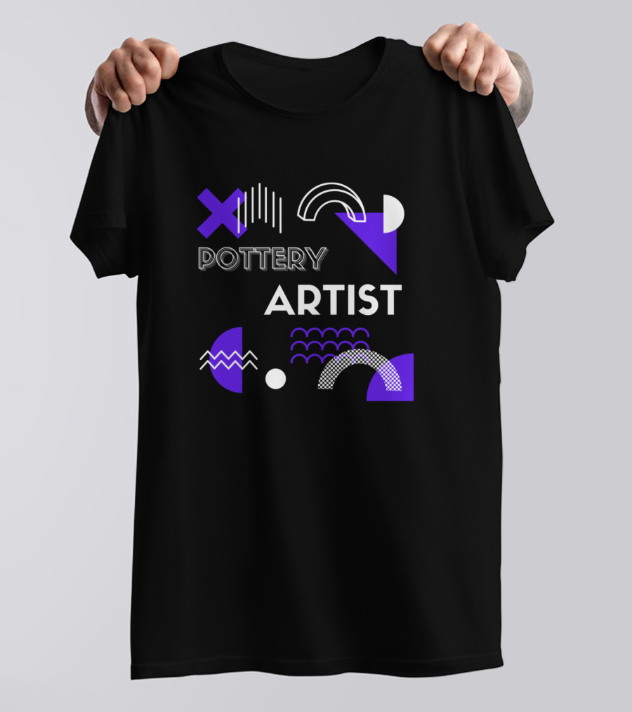 POTTERY ARTIST Geometric Abstract T-Shirt